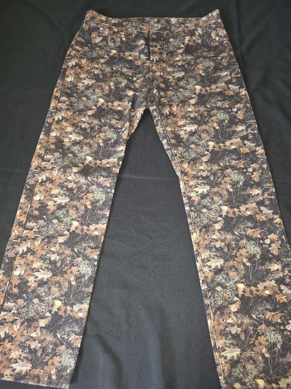 Levi's 501 '93 Jeans Size 36x32 Leaf Camo Autumn Leaves Straight Leg